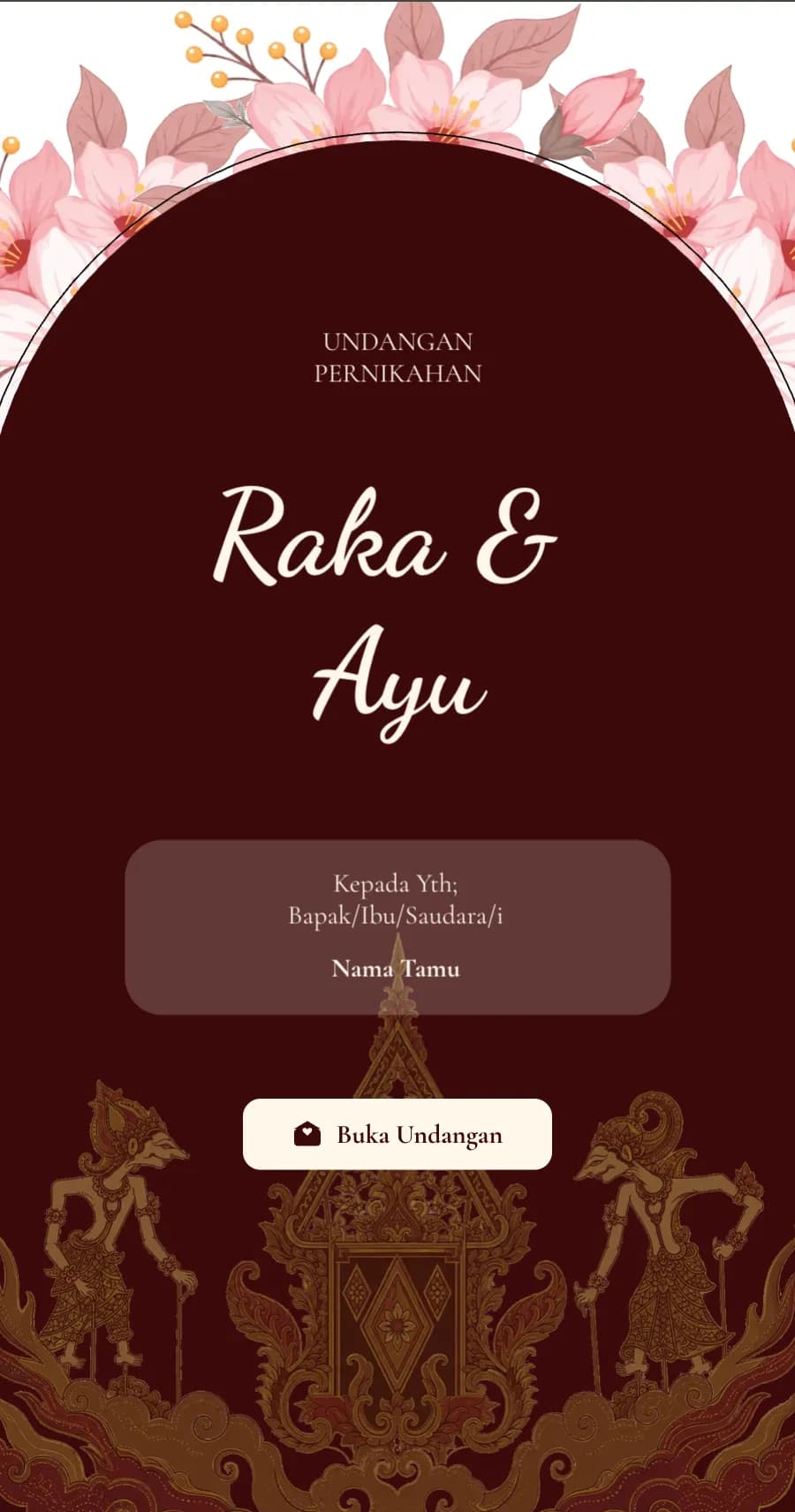 Pratinjau tema Java Velvet Romance